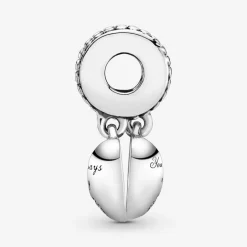 Pandora Charms<Charm pendentif avec cœurs mère et fille Moments