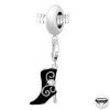So Charm Bijoux Charms<Charm perle botte noir orné de cristaux Swarovski par SC Crystal Paris®