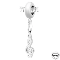 So Charm Bijoux Charms<Charm perle clé de Sol orné de cristaux Swarovski par SC Crystal Paris®