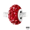 So Charm Bijoux Charms<Charm perle pavé de cristaux rouges et acier par SC Crystal