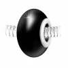 So Charm Bijoux Charms<Charm perle verre nacré noir et acier - So Charm