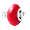 So Charm Bijoux Charms<Charm perle verre rouge et acier par SC Crystal