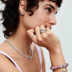 Pandora Charms<Charm Rose Épanouie Rose