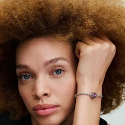 Pandora Charms<Charm Rose Rond Pavé Scintillant