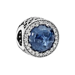 Pandora Charms<Charm scintillant bleu foncé Moments