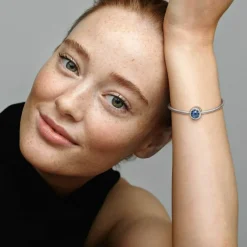 Pandora Charms<Charm scintillant bleu foncé Moments