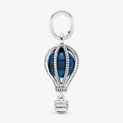 Pandora Charms<Charm Voyage Montgolfière Bleu Moments