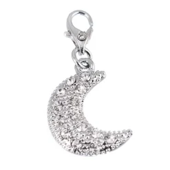 So Charm Bijoux Charms<Charms Et Perles So Charm - CH0178-ARGENT - Charm Lune Strass