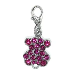 So Charm Bijoux Charms<Charms Et Perles So Charm - CH1019--ROSE - Charm Nounours Rose Argent