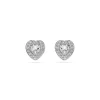 Swarovski Boucles D'Oreilles<Clous d'oreilles Ariana Grande x , Tailles variées, Cœur, Blanches, Métal rhodié