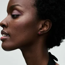 Pandora Boucles D'Oreilles<Clous d’Oreilles Cœur Rouge