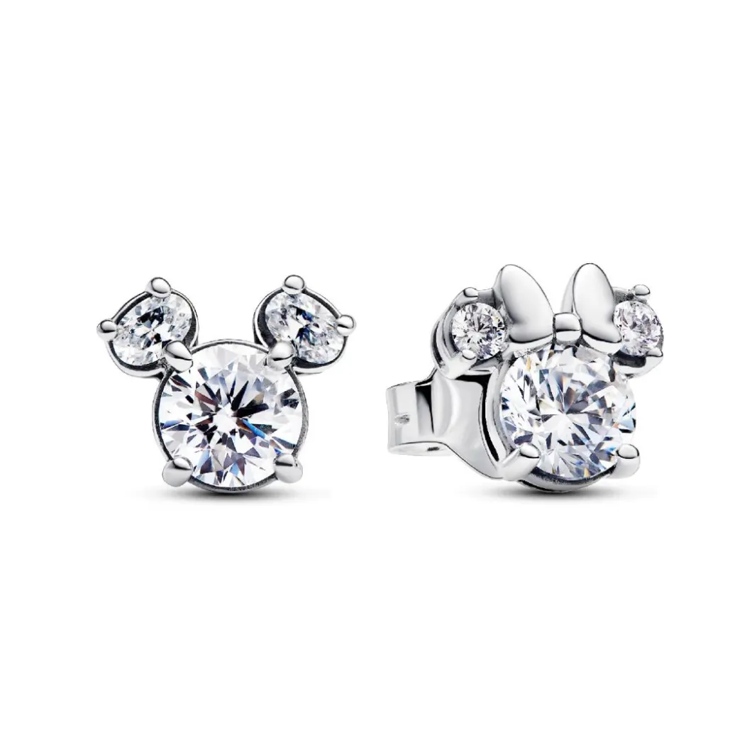 Pandora Boucles D'Oreilles<Clous d’Oreilles Disney Mickey et Minnie Scintillants