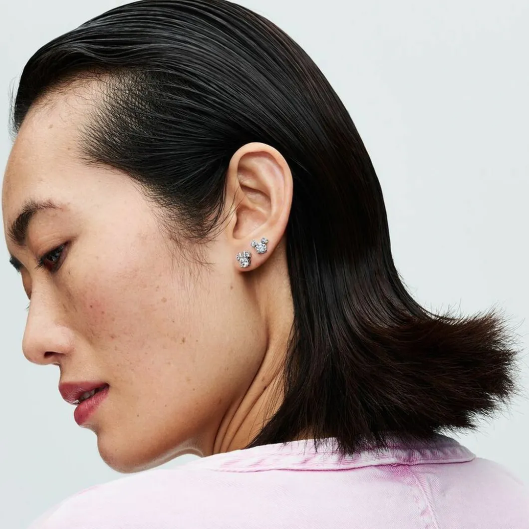 Pandora Boucles D'Oreilles<Clous d’Oreilles Disney Mickey et Minnie Scintillants