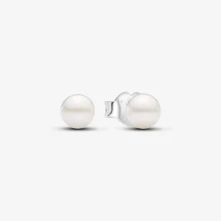 Pandora Boucles D'Oreilles<Clous d'oreilles femme en argent sterling avec perle Timeless 293168C01