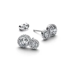 Pandora Boucles D'Oreilles<Clous d'Oreilles Halo Embrace