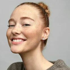 Pandora Boucles D'Oreilles<Clous d'Oreilles Halo Scintillant Carrés Signature