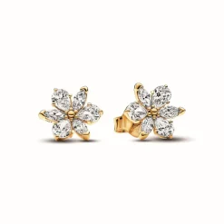 Pandora Boucles D'Oreilles<Clous d’Oreilles Herbier Scintillant - Timeless Doré