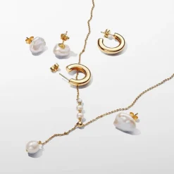 Pandora Boucles D'Oreilles<Clous d’Oreilles Perle de Culture Baroque