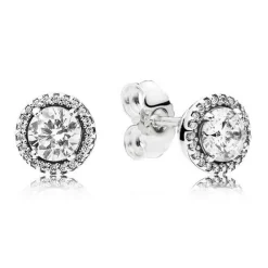 Pandora Boucles D'Oreilles<Clous d’oreilles rond scintillant Timeless