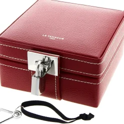 Le Tanneur Maroquinerie Coffret<Coffret bijoux nomade Rouge Noir