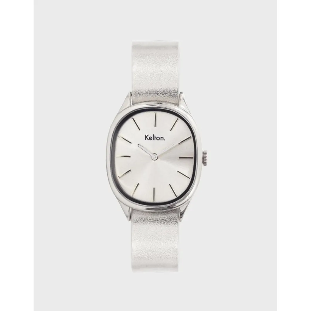 Kelton Montre Cuir<Coffret x Nilaï Paris - Montre Colorama argent / Jonc Eternity argent