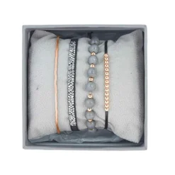 Les Interchangeables Coffret<Coffret A54364 - Strass Box Jonc Fil Gris Or Rose