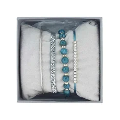 Les Interchangeables Coffret<Coffret A54386- Strass Box Jonc Fil Bleu Gris Palladium