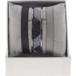 Les Interchangeables Coffret<Coffret A48615 - Jonc Ruban 9 mm Geometrique Ornements Ruthenium / Noir