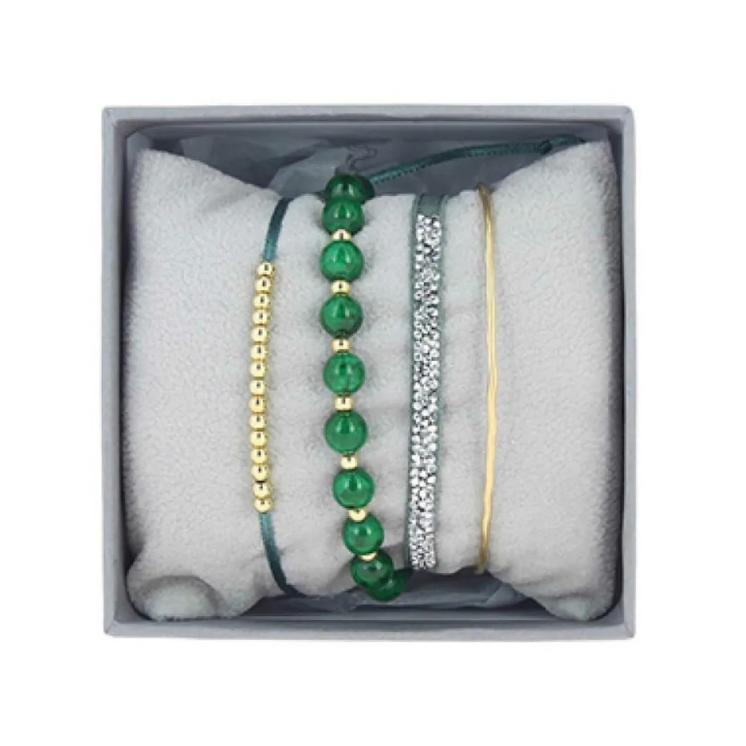 Les Interchangeables Coffret<Coffret A54338 - Strass Box Jonc Fil Bleu Gris Or Jaune