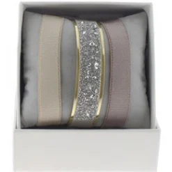 Les Interchangeables Coffret<Coffret A48566 - Jonc Ruban 12 mm Medley Ornements Or Jaune / Cristal