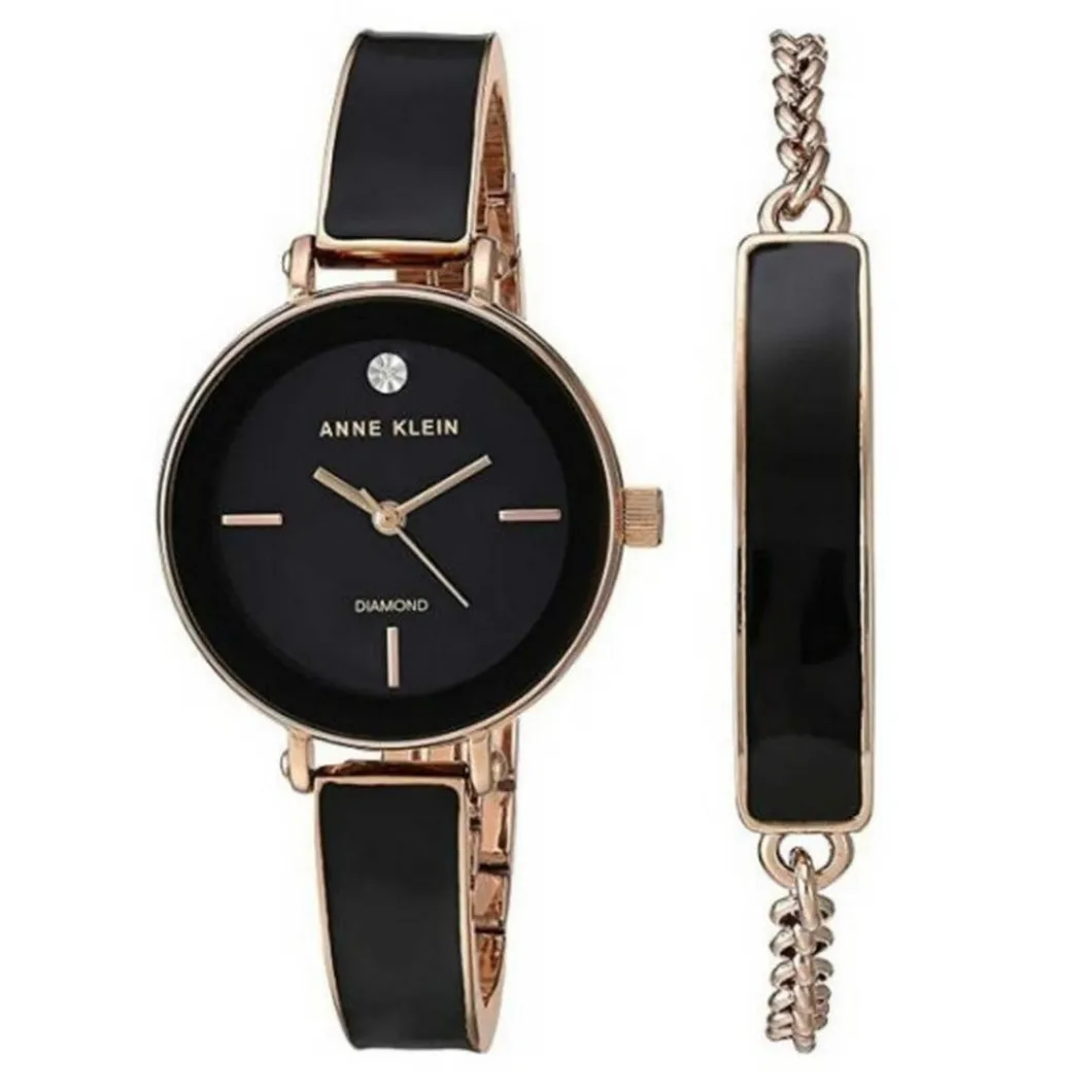 Anne Klein Montre Acier<Coffret Montre et Bracelet Acier Doré rose AK-3620BKST