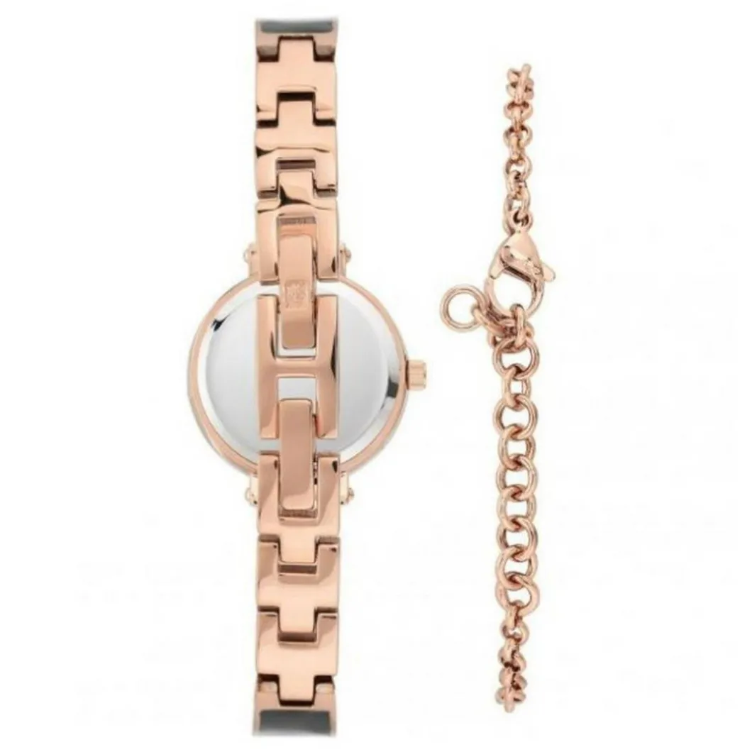 Anne Klein Montre Acier<Coffret Montre et Bracelet Acier Doré rose AK-3620BKST