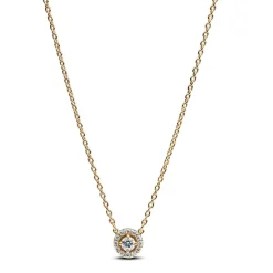 Pandora Collier Et Pendentif<Collier avec Pendentif Halo Rond Pavé