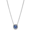Pandora Collier Et Pendentif<Collier avec Pendentif Halo Bleu Carré Scintillant