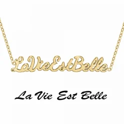 Athème Collier Et Pendentif<Collier B2689-DORE-LAVIEESTBELLE