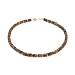 Sloya Collier Et Pendentif<Collier Blima en pierres Oeil de Tigre