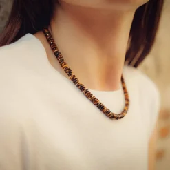 Sloya Collier Et Pendentif<Collier Blima en pierres Oeil de Tigre