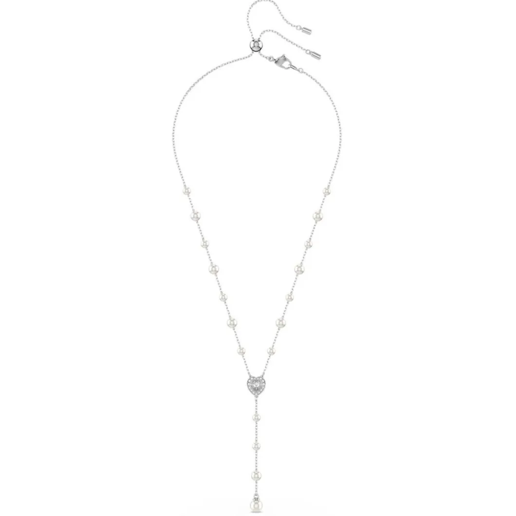 Swarovski Collier Et Pendentif<Collier en Y Ariana Grande x , Tailles variées, Cœur, Blanc, Métal rhodié