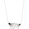 Kosma Paris Collier Et Pendentif<Collier et pendentif Kosma Arielle BNS08176-ARGENT - Métal Argenté & Onyx Noir Femme