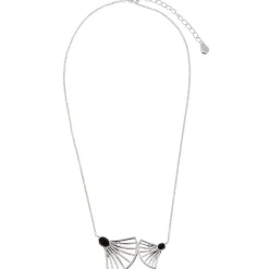 Kosma Paris Collier Et Pendentif<Collier et pendentif Kosma Arielle BNS08176-ARGENT - Métal Argenté & Onyx Noir Femme