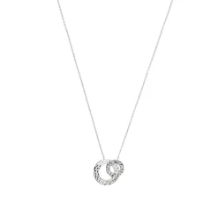 Maison de la Bijouterie Collier Et Pendentif<Collier fantaisie double rond martelé Femme WYZ63U45 Argent