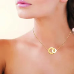 Maison de la Bijouterie Collier Et Pendentif<Collier fantaisie double rond Femme plaqué or UYZZ6445