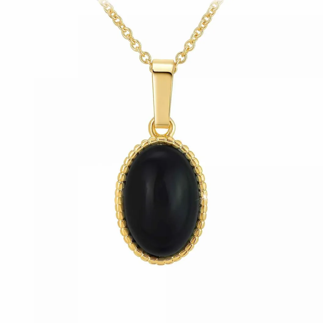 Angèle M Bijoux Collier Et Pendentif<Collier femme B2458-BLACK-ONYX - Angèle M