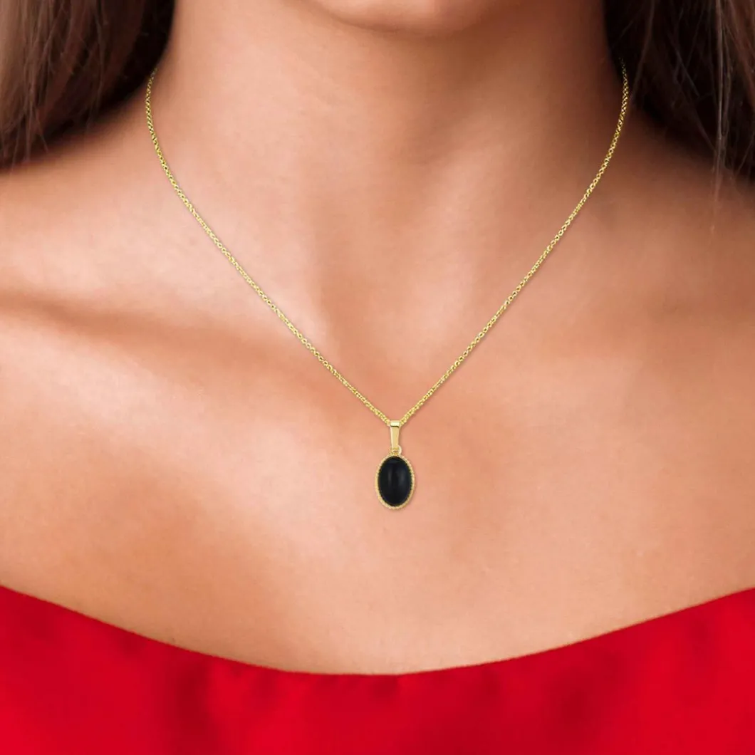 Angèle M Bijoux Collier Et Pendentif<Collier femme B2458-BLACK-ONYX - Angèle M