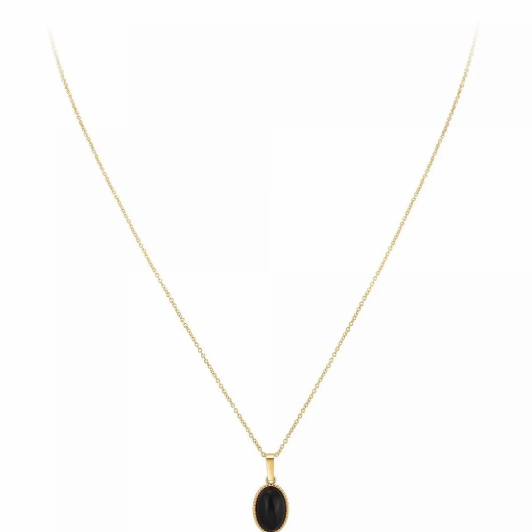 Angèle M Bijoux Collier Et Pendentif<Collier femme B2458-BLACK-ONYX - Angèle M