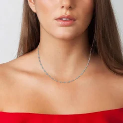 Angèle M Bijoux Collier Et Pendentif<Collier femme - B2380-BLEU - Angèle M Argent