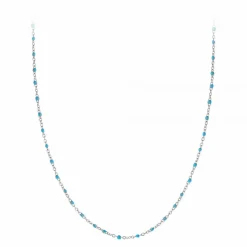 Angèle M Bijoux Collier Et Pendentif<Collier femme - B2380-BLEU - Angèle M Argent