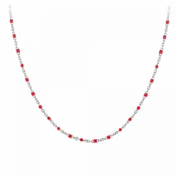 Angèle M Bijoux Collier Et Pendentif<Collier femme - B2380-ROUGE - Angèle M Argent