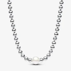 Pandora Collier Et Pendentif<Collier femme argent avec perle et zircon Timeless