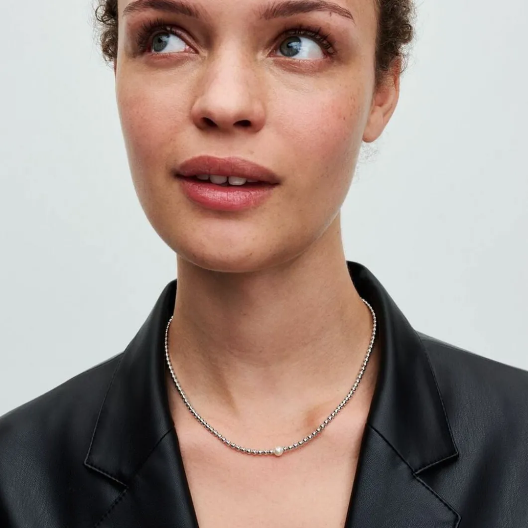 Pandora Collier Et Pendentif<Collier femme argent avec perle et zircon Timeless